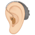 🦻🏻 ear with hearing aid: light skin tone display on Apple